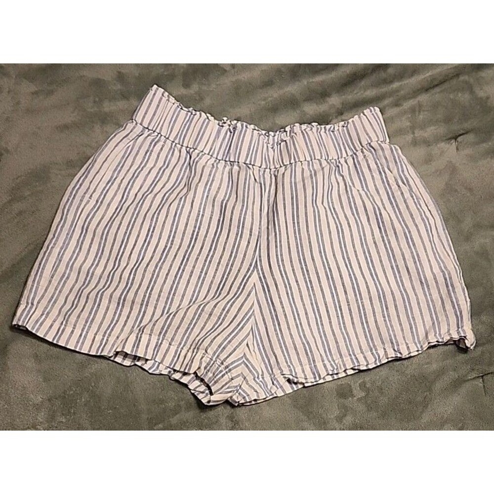 Talbots Women's Nantucket Pull On Paperbag Shorts Size Small Linen Cotton